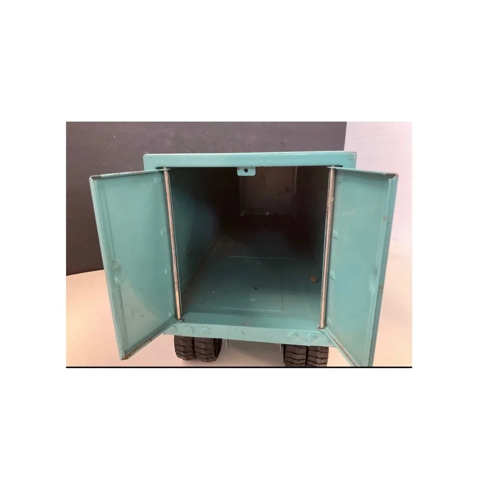 Sears Semi Truck Trailer Kids 21 in Turquoise Good Pressed Steel International